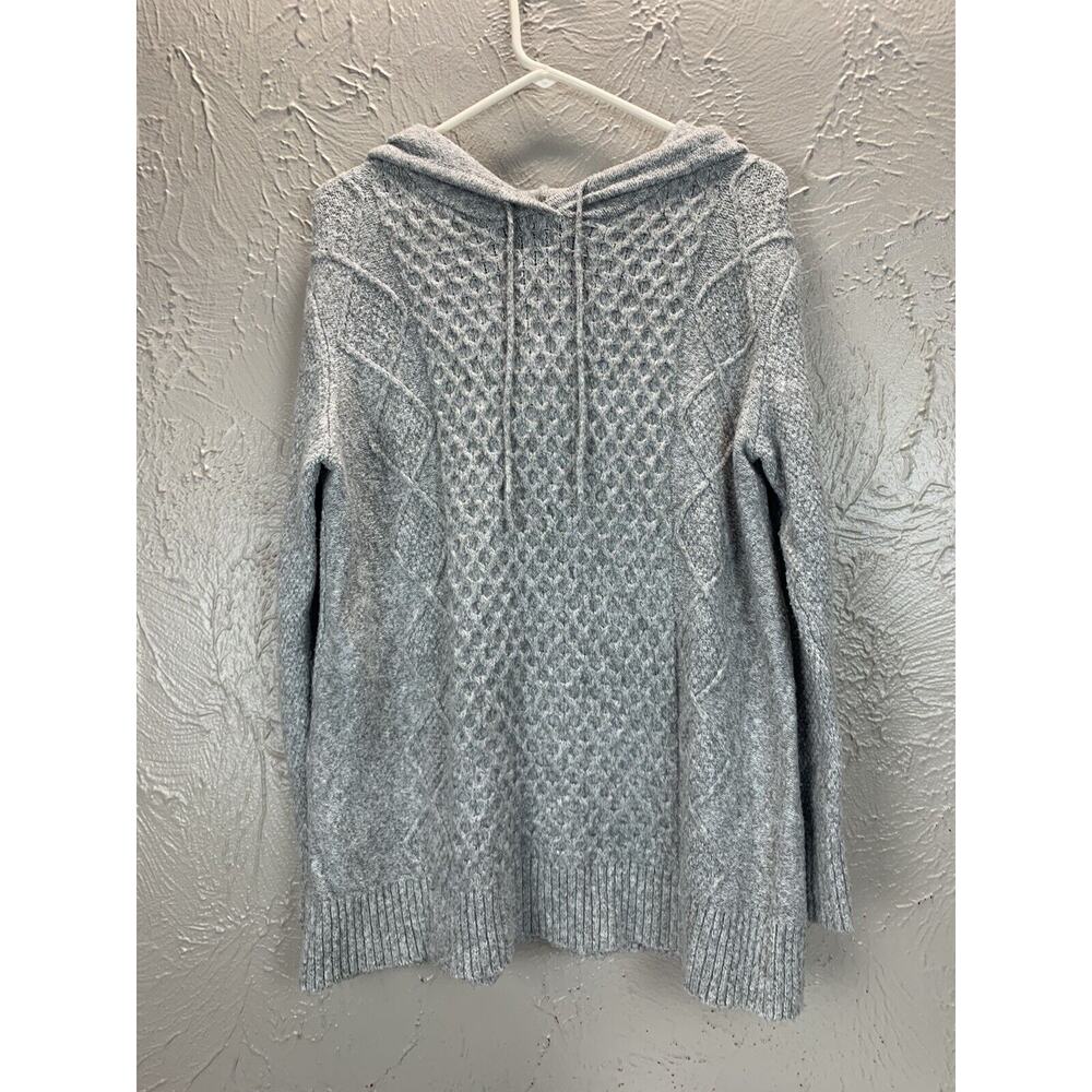 American Eagle‎ Sweater Womens Long Gray Hood Pullover Size Medium